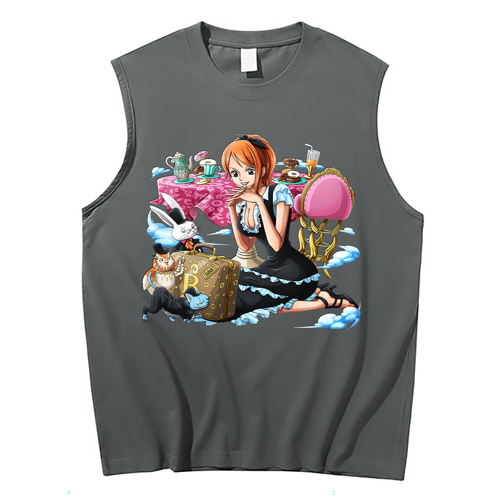 ワンピース ナミ ONE PIECE Nami コットン100％タンクトップ（フロントプリント）